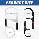 Lanties 4 Pcs 4.6'', 5'', 6'', 8'' Fuel Filter Wrench Set, Compatible with Various Fuel Filter Size Include Water Separator, Engines