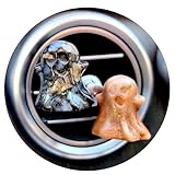 Car Vent Clip Crystal Ghost Decor Figurine Natural Carved Crystal car Interior Decor,...