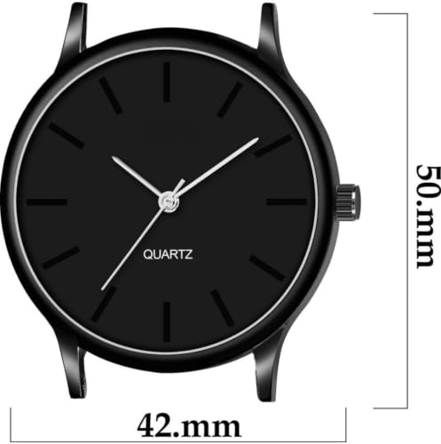 VIRAKTI Silicone Strap Analog Watch for Men with Round Dial Black - Image 6