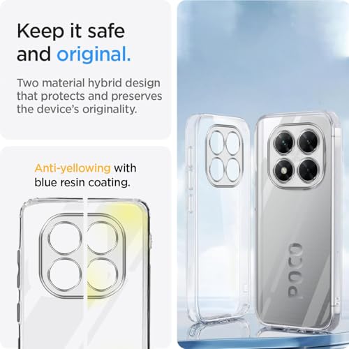 Image of Jkobi Back Cover for Xiaomi Poco X7 (Silicone Clear Shockproof Case with Camera Protection and Dust Plugs | Transparent)