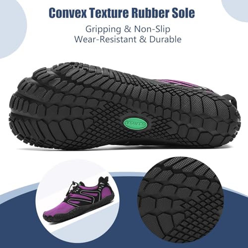 Image of SAGUARO Womens Mens Barefoot Shoes Minimalist Trail Runner Wide Toe Box Zero Drop Outdoor Cross Training Shoe