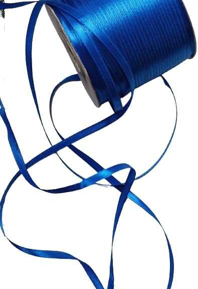 B&C Craft Satin Ribbon Navy Blue Colour Size:-0.25 Inch) 400 Meters Approx.USE for Gift WRAPING,DECOTATION,Marriage Packing WRAPING Party Decoration