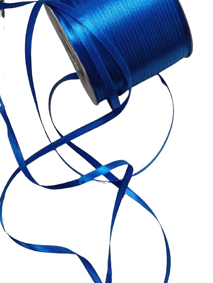 B&C Craft Satin Ribbon Navy Blue Colour Size:-0.25 Inch) 400 Meters Approx.USE for Gift WRAPING,DECOTATION,Marriage Packing WRAPING Party Decoration