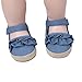 FGUUTYM Scarpine per bambini da 6 a 12 mesi, per battesimo, da principessa, con suola morbida, antiscivolo, scarpe estive per bambini, Blu, 11