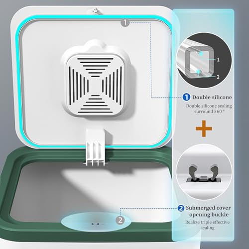 Boîte de rangement de riz étanche 10L aux finitions durables - 3
