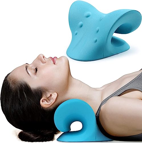 Image of Neck and Shoulder Relxer, Cervical Traction Device for Cervical Pain Relief and Cervical Spine Alignment, Chiropractic Pillow Neck Rest Pillow