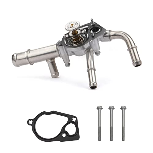 MILIPARTS Coolant Thermostat Housing Assembly Fit for 2010 2011-2017 Chevy Buick Allure LaCross GMC Equinox Impala Malibu Terrain Cadillac SRX XTS Pontiac G6 Torrent 2009 Saturn Aura Vue 3.0L 3.6L
