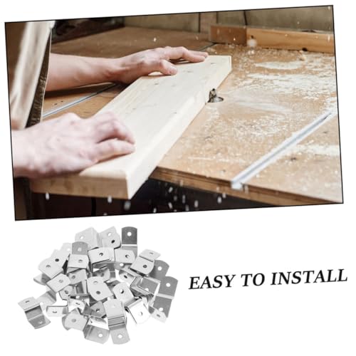Clips en Z en acier pour cadres et plateaux de table | Lot de 150 fixations robustes argentées - 4