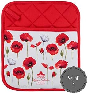 Ashdene Poppies Collection Set of 2 Pot Holder