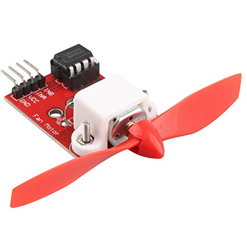 HALJIA L9110 module de moteur de ventilateur avec Hélice pour Arduino lutte contre l'incendie robot Motif 75 mm DC 5 V PWM