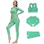 Set 2 Pezzi Sportivo Senza Cuciture – Leggings Yoga Vita Alta E Giacca Con Zip Per Palestra E Fitness