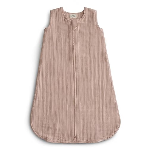 Image of mushie Baby Wearable Blanket | 100% Organic Cotton Muslin | Sleeping Bag For Infants (Blush)