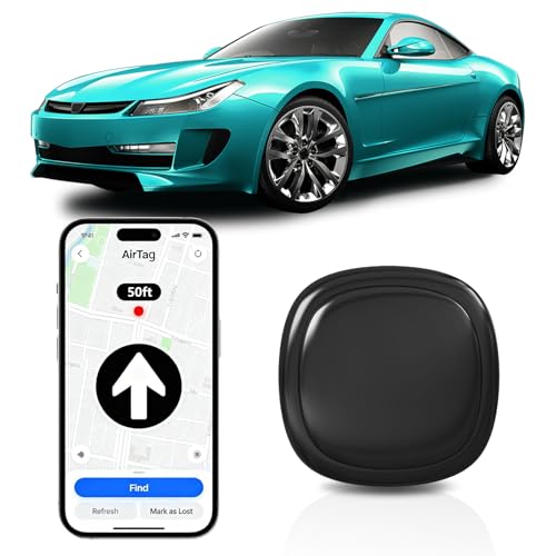 GPS-Tracker für Auto Motorrad Fahrzeuge, Kompatibel mit iOS＆Android, Magnet Versteckte Smart Tag...