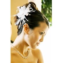 IVORY Floral Feather Bridal Hair Accessories