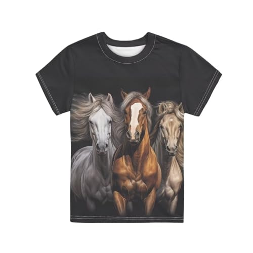Image of JEOCODY Boys Girls Graphic Tees Funny 3D Printed Short Sleeve T-Shirts 3-16T