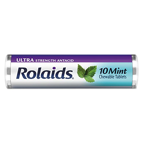 Rolaids R10034 Ultra Strength Antacid Chewable Tablets Mint 10/Roll 12 Roll/Box