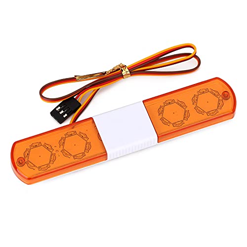 INJORA RC Police Car Flash LED Light Alarming Light for 1/10 HSP Kyosho Tamiya RC Car Parts,113mm?Yellow?