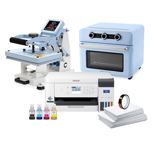Epson F170 Sublimation Printer Bundle with Craft Express Combo Heat...