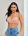 Avidlove Women's Sexy Lace Bra Sheer Balconette Underwire Unlined Everyday Bras Lingerie S-XXL Light Pink
