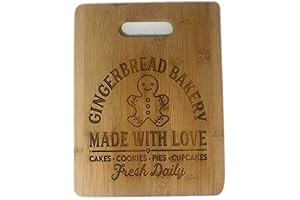 GINGERBREAD WONDERLAND Bamboo Cutting Board: Festive Holiday Charm for Your Kitchen