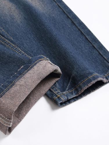 Mens Jeans Slim Fit Straight Leg Stretchy Streetwear Light Wash Summer Skinny Ripped Jeans2