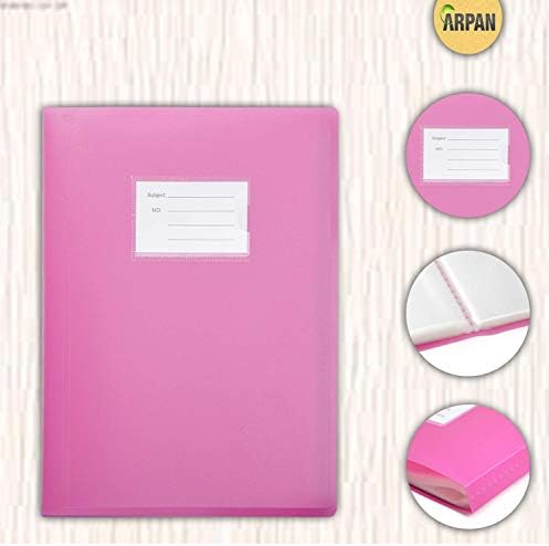 Arpan A4 Flexicover 62 Pockets 124/Sides Pocket Display Book Presentation Folder - Flexible Cover (Pink)