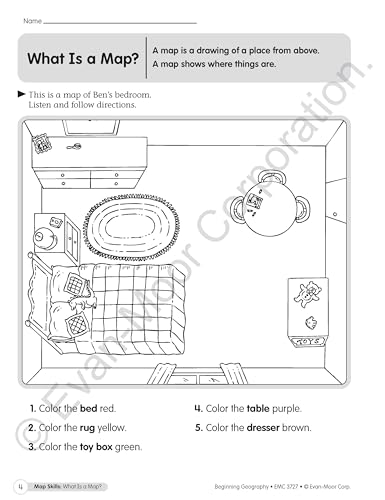 Evan-Moor 3727 Beginning Geography Workbook thumb #3