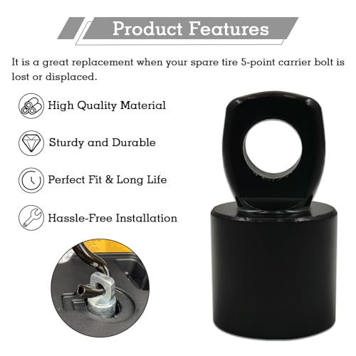 Image of 51942-28010 CNC Spare Tire Socket Tool, Stainless Steel Spare Wheel Handle Compatible with Toyota Lexus Highlander Sienna