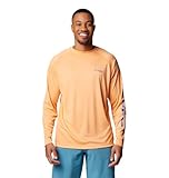Columbia Terminal Tackle - Camisa de Manga Larga para Hombre, Néctar Brillante/Logo Azul vívido, XL