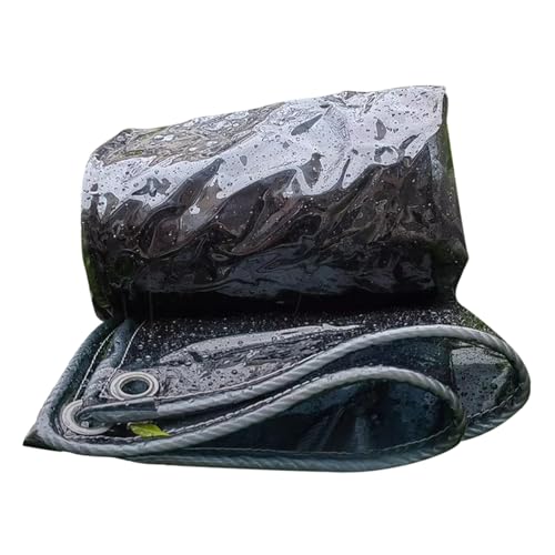 Lona translúcida negra de PVC 5x6 m impermeable para invernaderos y vallas 2