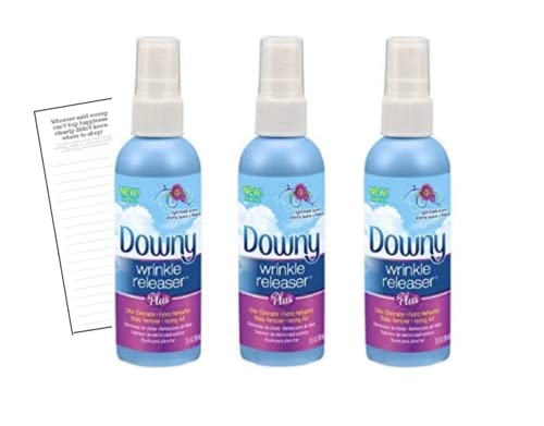Bundle of Downy Wrinkle Releaser, 3oz Travel Size, Light Fresh Scent (3 Pack-Packaging May Vary) by Downy with Convenient Magnetic Shopping List by Harper & Ivy Designs