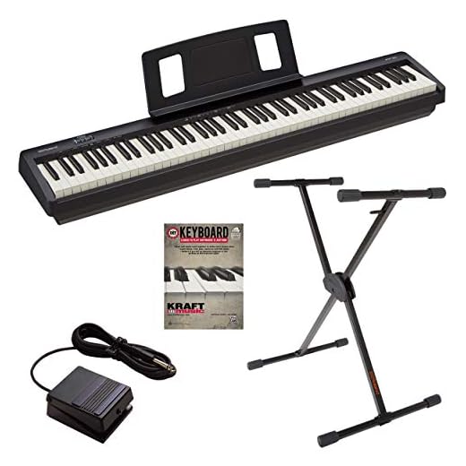 Roland FP-10 - Pianoforte digitale con supporto tastiera Roland KS10X e libro delle lezioni