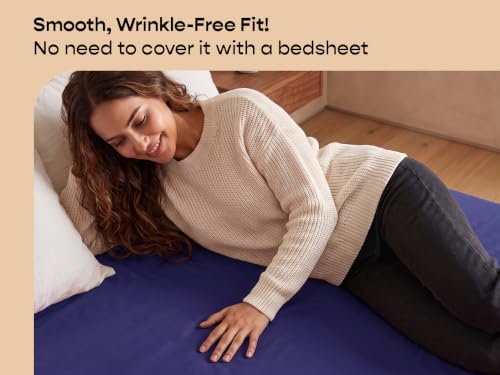 Image of SleepyCat Waterproof Lycra Mattress Protector | Single 72x36 | Navy Blue