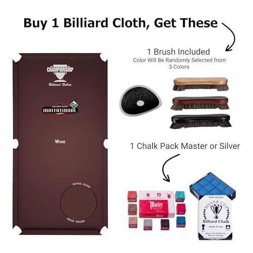 Championship Invitational Pool Table Felt, Billiard Table Cloth, Pool Table Felt Replacement kit, Billiards Table Felt Pool with 6 Precut Rail Cloth Strips, Pool Table Accessories (Multiple Color) - Image 2