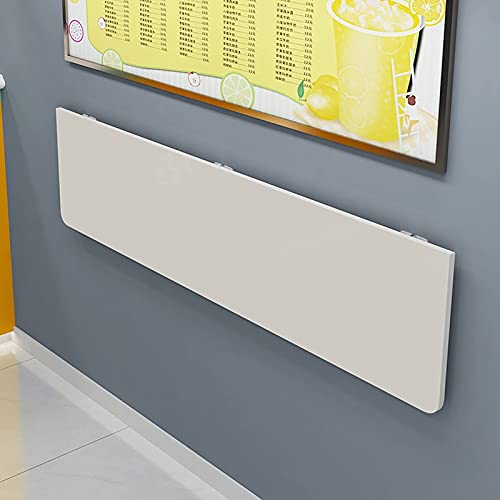 Table de bar de cuisine blanche LUNEZY pliable pour libérer l'espace au sol - 2