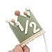 BASCT Sage Green 1/2 Birthday Hat for Boys – Wild or Jungle Theme Half Birthday Crown, Halfway to One Bday Party Decoration, Baby Boy 6 Months Bday Outfit Accessory