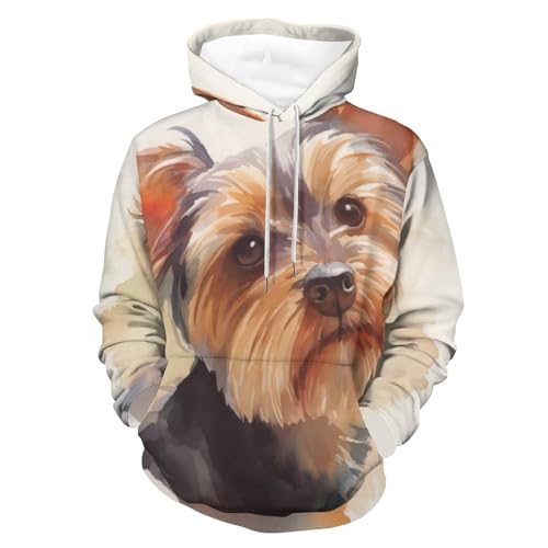 Chiot à l'aquarelle hoodie original à offrir en taille S