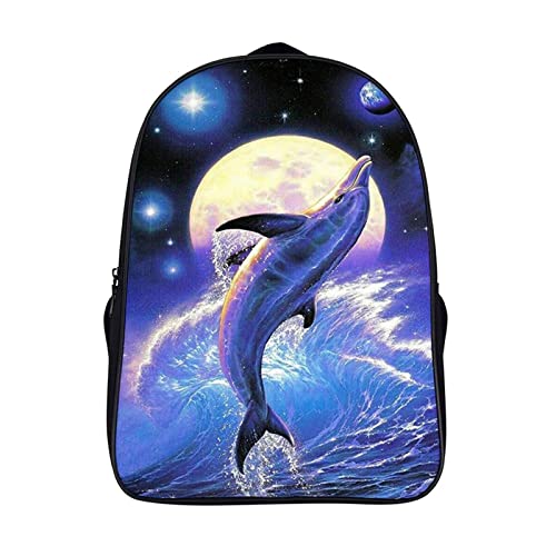 Sac d'école cool 3D dauphin grand confort pour enfants