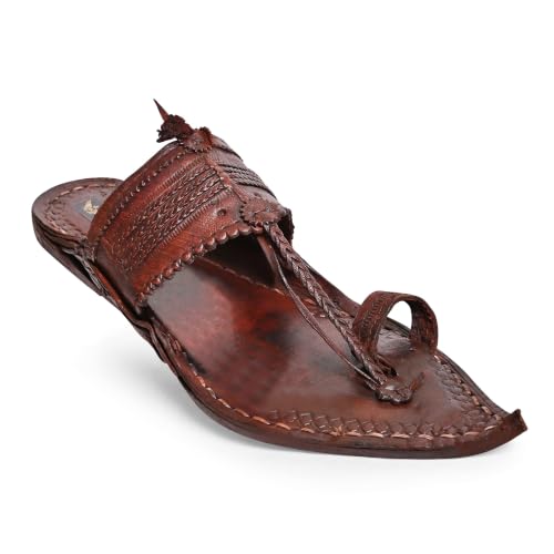 Image of Kolhapuri Chappal for Men| Kolhapuri Slippers for Men| kolapuri chapal Men| Leather Slippers for Men| Leather Chappal for Men-AB-Parent A13