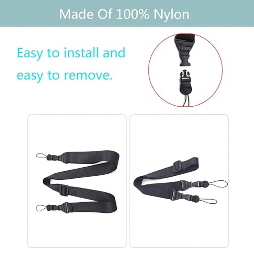 Uposao 3 correas de hombro ajustables multifunción, correa de hombro desmontable para el cuello, correa lavable para cámara, iPad, laptop, tablet, bolsa - imagen 2