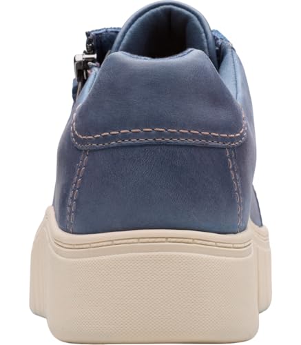 Clarks Clarks Women’s Mykah Joy Platform Fashion Sneaker, Denim Blue, 9