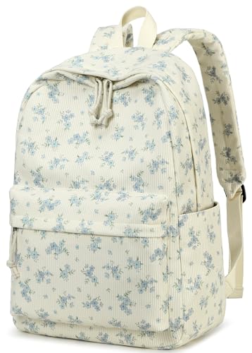 Image of BTOOP School Backpack for Teens Large Corduroy Bookbag Lightweight 15.6 inch Laptop Bag for Girls Women Casual High School College