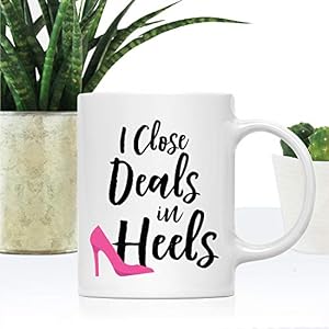 Andaz Press Female Real Estate Broker Realtor Attorney 11oz. Coffee Mug Gift, I Close Deals in Heels, 1-Pack, Management Consultant Novelty Birthday Christmas Hot Chocolate Cup Andaz Press Female Real Estate Broker Realtor Attorney 11oz Coffee Mug Gift I Close Deals in Heels 1 Pack Management Consultant Novelty Birthday Christmas Hot Chocolate Cup