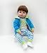 OCSDOLL Reborn Baby Boy Doll Handmade Soft Silicone Babies Realistic Looking Newborn Toddler Doll Gift for Ages 3+ (18Inch Doll)