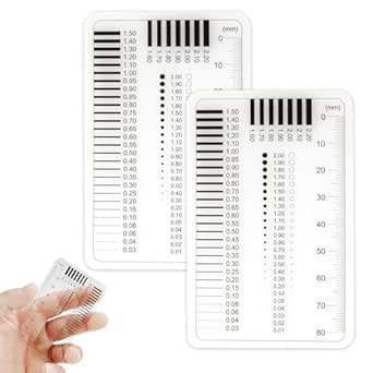 FCXQG Crack Monitor Ruler (2 Pieces), Precision 0.1mm-2mm, High ...