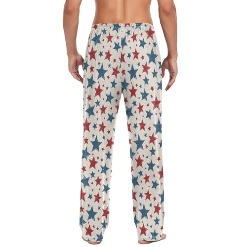 Star Pentagram Men’s Pajama Bottoms Straight Leg Lounge Pants with Soft Touch Fabric2