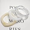 CXENSJH 3Pcs Chunky Acrylic Bracelets for Women Large Square Chunky Acrylic Resin Bangle Bracelets Set Jewelry(White) #5