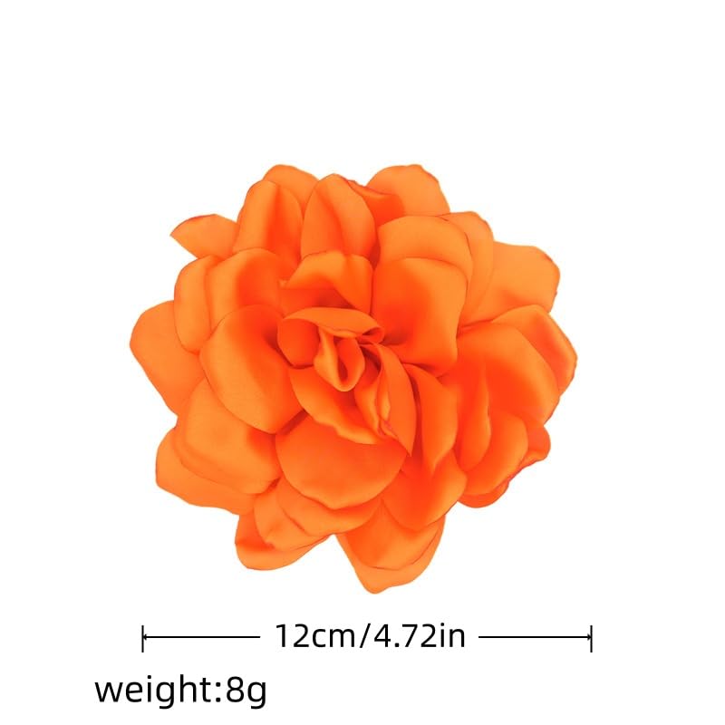 Image of Rose Brooch and Pin for Women Elegant Delicate Flower Pin Shawl Clip Duck Beak Clip for Women's Dress Banquet Party Jewelry Gift