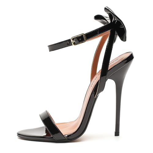 MAIERNISI JESSI Unisex Men's Women's Bow Strappy Sandals Heels, Stilletos High Heeled Ankle Strap Slingback Sandals4