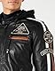 URBAN 5884 Motorradjacke Herren Leder, Herrenjacke aus Lammleder, verstaubare Protektoren für Rücken, Schultern und Ellenbogen